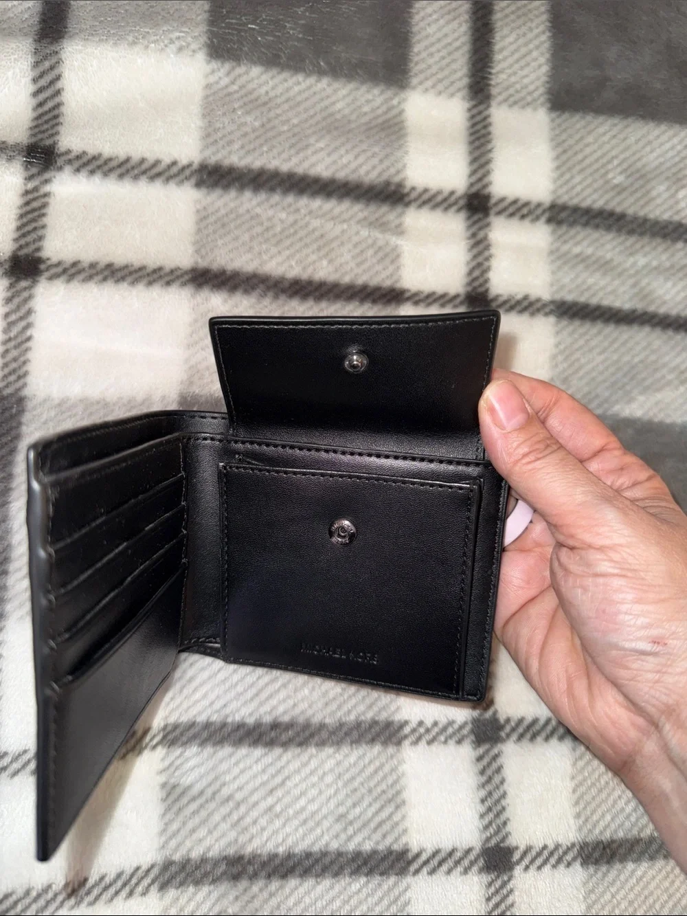 Michael Kors Black Logo-Print Wallet never used